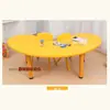 Mesa de Hierro con Pie de Luna Mesa y Silla Infantil para Jardín de Infancia. Mesa y Silla de Plástico. Mesa de Estudio Mesa de Juguetes para Niños Mesa Curva