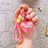 Chaveiro Coração de Amor em Acrílico Coração de Pêssego Fofo Exquisito Pingente de Bolsa Feminino Acessórios de Chaveiro Pequeno Presente