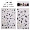 Pegatinas para Uñas con Diseño de Moño de Cereza Planas con Adhesivo Gato Graffiti Estrella Joyería Estilo Dh