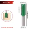 Faca Reta de 8 Cabos Cor Verde-Pintura Faca Reta de Duas Bordas Faca para Ranhurar Lâmina de Aço Tungstênio Máquina de Acabamento Fresadora para Marcenaria