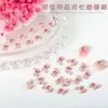 Laço de Diamante Princesa do Luar Laço Acessórios para Nail Art Avançado Café com Leite Bege Laço para Unha Acessórios de Diamante