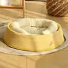 Nido de Gato de Ratán para Todas las Estaciones, Cálido en Invierno, Esterilla para que Duerman los Gatos, Rascador de Gato Tejido, Suministros para Gatos Todo en Uno