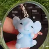 Nuevo Dibujo Animado Lindo Elefante Azul Micro Paisaje Decoración de Escritorio Pequeños Adornos Mini Elefante DIY Pequeños Accesorios