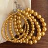 Alta calidad Cuentas de Oro Filipino Claro Color Shijia Zhengyuan Pulsera de Perlas Pulsera Atmósfera Estilo Básico para Viajes