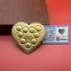 Ouro Puro 999 Coração Bolo Chocolate Dia dos Namorados Presente Um Coração Caixa de Presente Surpresa Alto Padrão Romântico Atacado