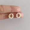 Pendientes de Plata de Ley 925 Fan Zhiqiao Estilo Coreano K-Style Femeninos Xiaohongshu Perla Dulce 25 Pendientes Pendientes Pendientes Populares