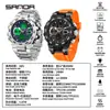 Reloj Sanda Juvenil de Aspecto Elegante Personalizado Tres Dimensiones Doble Pantalla Deportivo Electrónico Snooze Resistente al Agua Venta al por Mayor
