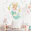 Adesivos de parede para quarto infantil de menina sereia decoração de sala de estar quarto adesivos autoadesivos KL-C007