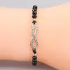 Amazon Venta Caliente Transfronteriza Geométrico Incrustado de Diamantes Cruz con Tortuga Marina Incrustado de Diamantes Pulsera de Cuentas de Cristal para Hombres y Mujeres Pulsera de Amistad