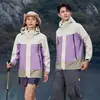 Jaqueta Casual Unissex para Esportes ao Ar Livre Color Block Impressão de Logo Personalizado Roupa de Equipe Roupa de Trabalho