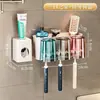 Suporte para Escova de Dentes, Prateleira Multifuncional de Parede para Escova de Dentes Elétrica e Copo de Enxaguante Bucal, Sem Furos