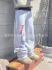 Nuevos Pantalones Casuales Estampados de Moda Calle Estilo Americano Otoño e Invierno 2024 Pantalones Casuales de Moda para Hombre