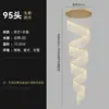 Moderno Simples Lustre de Cristal para Escada Casa Duplex Lustre Longo Oco Pé Direito Alto Rotativo Grande Lâmpadas de Sala de Estar