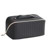 Bolsa de cosméticos blanca de gran valor con forma de almohada, bolsa de cosméticos portátil de cuero sintético de gran capacidad, bolsa de almacenamiento de cosméticos estilo Ins
