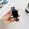 Adecuado para Apple Watch Applewatch s9 correa de repuesto de acero inoxidable de cinco eslabones de cerámica iwatch se