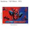 Amazon Homem-Aranha Novo Dia Tema Festa Suprimentos Utensílios de Mesa Conjunto Aniversário Infantil Pratos de Papel Toalha Bandeira