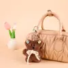 Ponto de Venda Dongdaemun Coreano Outono e Inverno Bolsa de Pelúcia Urso Pingente Laço Boneca Cartoon Boneca Decorativa Atacado