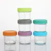 Potes de Vidro para Comida de Bebê 120ml no Atacado, Potes para Geleia e Caviar com Marcações de Escala, Potes de Vidro Selados com Tampas Coloridas, Potes Mason