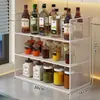 Estante de Almacenamiento para Condimentos, Estante Multicapa para Colocar Aceite, Sal, Salsa y Vinagre para Escritorio, Organizador Multifuncional de Botellas de Condimentos para Cocina