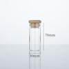 Botella de Tubo de Vidrio 30mm Transparente Sub-empaque Tapa de Bambú y Madera Botella de Vidrio Boca Recta Botella para Incienso Tapón de Corcho de Madera Sellado Botella para Té Aromático