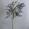 Simulación de una sola rama de 9 cabezas de pelo de ave lavanda, modelo de casa nórdica, habitación, decoración de boda, fotografía, accesorios en vivo