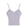 Camisola Blanca de Encaje BM Versátil para Mujer, Nuevo Top Francés Dulce y Picante para Capas Interiores con Copas Integradas para Usar como Prenda Exterior