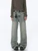 Ropa Popular para Hombre / Novedad de Primavera Estilo Americano High Street Peso Pesado Jeans Versátiles de Longitud Completa para Hombres y Mujeres, Corte Holgado con Ligero Desflecado