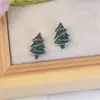 Pendientes de Moda 2025 Tendencia Set de Pendientes de Papá Noel Alce Árbol Regalo de Navidad para Niñas Venta al por Mayor