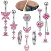 Conjunto de 8 Peças de Aço Inoxidável de Alta Qualidade Recomendado por Vendedores da Amazon de Piercings de Umbigo e Joias para Piercing de Umbigo Atacado