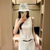 Camiseta sin mangas de punto color caqui estilo Old Money para mujer, Ropa exterior o capa interior de verano, Camiseta base corta de corte ajustado, Top sin mangas