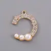 Moda transfronteriza metal diamante perla joyería colgante pendientes diy colgante pulsera collar colgante en stock venta al por mayor