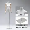 Loja de roupas modelo magra de seios pequenos adereço expositor de roupas femininas suporte de exibição ornamento de pendurar de peito plano manequim de torso de mão cabide de roupas