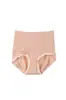 Pantaletas de Color Sólido Estilo Japonés de Cintura Alta para Control de Abdomen para Mujer, Alta Elasticidad, Transpirables, Levanta Glúteos, Calzones de Mujer Sin Costuras