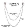 Venta Caliente Transfronteriza Europea y Americana Hip-Hop para Hombre Nicho Cadena de Bolas de Diamante Cadena de Cintura Bolso Colgante Accesorios de Cadena de Cintura