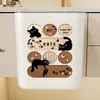 Lixeira de cozinha, lixeira doméstica para resíduos alimentares, recipiente de armazenamento de parede sem perfuração, lixeira de limpeza sem dobrar, lixeira sanitária de pendurar