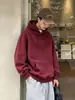 Sudadera con Capucha de Algodón Pesado para Adolescentes Hombres Primavera y Otoño Holgada de Alta Calidad Estilo Boxy Top Casual