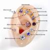 Pendientes de Aleación de Titanio F136 Joyería de Aleación de Titanio Pendientes de Circonita 5A Pendientes de Nicho de Gama Alta Joyería de Aleación de Titanio Tocado