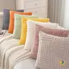 Almofada de Sofá de Pelúcia de Algodão Cor Sólida Transfronteiriça Almofada de Sofá Minimalista Moderna Decoração de Sala de Estar Almofada de Cabeceira
