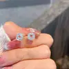 Pendientes de Bola con Lazo Escarchado Estilo Dulce y Suave para Mujer Plata de Ley S925 Lujo Accesible Pendientes Versátiles Elegantes Venta al por Mayor