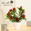 Bonsái pequeño de simulación de flores falsas, ideal para fabricantes de Yiwu, adornos creativos, decoraciones florales de simulación, plantas en macetas de simulación.