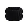 Faixa de Cabelo e Pulseira de Flanela Cor Lisa Três Peças para Lavagem do Rosto Feminino Pulseira de Pelúcia Amazon Transfronteiriça