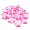 Mordedor Palo Mordedor Bebé Silicona Color Caramelo Grado Alimenticio Estrella de Cinco Puntas Cuentas de Silicona Estrella 25mm