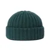 Gorro tejido simple gorro de lana color liso Retro japonés todo partido gorro apilado protección para las orejas punta cerrada cálido gorro para el frío hombres y mujeres