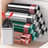 Sacos de Lixo para Uso Doméstico, Tamanhos Médio e Grande, com Alça de Fechamento, Pretos, para Cozinha, Banheiro, Dormitório de Estudante, Coloridos, Armazenamento de Produtos de Teste