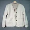 Casaco de Lã de Cordeiro Feminino Novo Estilo Coreano Solto Novo Outono Pequeno Solto Cardigan de Veludo de Cordeiro Cor Sólida Top