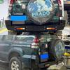 Aplicable a Prado 02-09 LC120 Parachoques trasero BULL BAR con soporte para llanta de repuesto RC