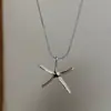 Collar Minimalista con Colgante de Estrella de Mar Diseño de Nicho Femenino Cadena Sencilla para Clavícula Todo-partido Ins Cadena de Collar de Moda de Alta Gama
