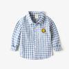 Camisa infantil primavera 2023 camisa de manga longa para meninos coreanos camisa de bebê camisa de menino uma geração de cabelo