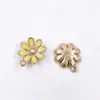 Acessórios de joias estilo coreano Margarida diy pingente único liga gota óleo colar brincos brincos acessórios acessórios transfronteiriços