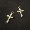 F136/G23 Aleación de Titanio Rombo Circonita Cruz Colgante Joyería para Perforaciones Pendientes de Aleación de Titanio Clavos para Labios Clavos para Hueso de la Oreja Lote
